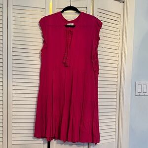 Vibrant Pink Sleeveless Dress